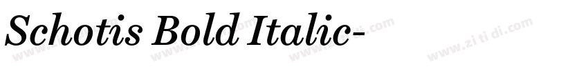 Schotis Bold Italic字体转换